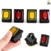 ราคา [CL] กันน้ํา 4 ขา 12V LED Rocker Toggle Switch Momentary Car Boat Marine On-off TH (27868416052)