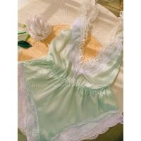 ราคา ผ้าไหมสุดสวย บอดี้สูทลูกไม้ (สีเขียวมิ้น) (41208840611)