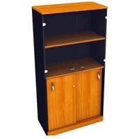 ราคา ILF - ตู้เอกสาร ทรงสูง บานกระจกบน บานเลื่อนทึบล่าง MM-080HGS (6106986943)