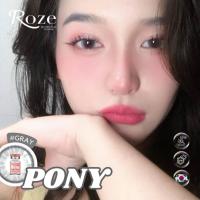 ราคา คอนแทคเลนส์ ❤️ขนาดบิ๊กอาย❤️ Pony (Rozelens) สี : Brown / Gray (29877418232)