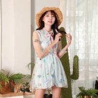 ราคา เดรสผ้ามุ้งปักลายปะการัง ทรงสวย ใส่แล้วน่ารัก งานป้าย แบรนด์ Macaron (มี 2 สี) (2319685419)