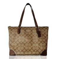 ราคา กระเป๋า กระเป๋าสะพายข้าง ZIP TOP TOTE IN SIGNATURE CANVAS (COACH F29208) (25763786403)