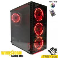 ราคา CASE ATX (NP) NUBWO NPC-312 Windstorm RGB (Black) (6239392611)