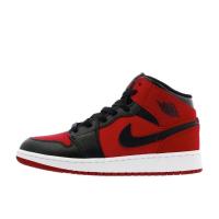 ราคา ฟิกเกอร์ NIKE AIR JORDAN 1 MID GYM RED BLACK (GS) Sneakers 554725-610 Like New (26959148183)