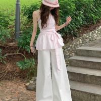 ราคา เสื้อแขนกุดเปิดไหล่ชมพู (29191064520)