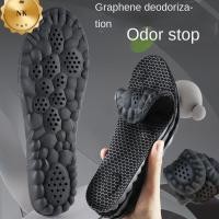 ราคา 1 คู่ อินซูลรองเท้านิรภัยสำหรับผู้ชาย - Graphene Sports Insole พื้นดำ, เหมาะสำหรับรองเท้านิรภัย, ออกแบบนุ่มสบายและทนทาน (29314291911)