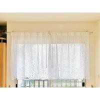 ราคา ผ้าม่านหน้าต่าง (แบบโปร่งแสง) สีขาวลายดอก (สภาพใหม่) มือสองสภาพดี สินค้าญี่ปุ่น-เกาหลีแท้ (29605150323)