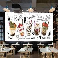 ราคา ที่กําหนดเองฟองไอศครีมนมชาแยมผลไม้เครื่องดื่มอร่อยชายามบ่ายภาพวอลล์เปเปอร์ตกแต่งอุตสาหกรรมฟองร้านน้ําชาพื้นหลังวอลล์เปเปอร์สติกเกอ (41766588121)