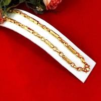 ราคา สร้อยคอทอง ยาว 20 นิ้ว เทียบเท่า 2 บาท ลายโซ่คั่นปล้องตัดลาย งานชุบ ทองปลอม พร้อมส่ง (24246003436)