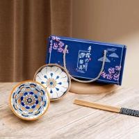 ราคา ชุดชามพรีเมี่ยมลายดอกไม้สวยงาม กระเช้าชามพรีเมี่ยม (29015291259)