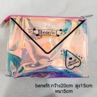 ราคา กระเป๋าเครื่องสำอาง benefit ใหม่ แท้100% สีใสโฮโลแกรมสวยๆค่ะ (24815489482)