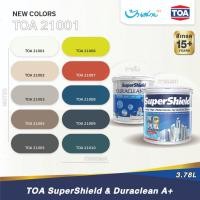 ราคา TOA สีทาบ้าน เฉดสี 21001 กึ่งเงา SuperShield,Duraclean A+ กึ่งเงา 3.5 ลิตร สีทาภายนอก สีทาภายใน จับคู่ลงตัว เกรดสูงสุด (11473833545)