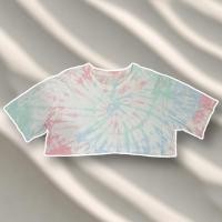 ราคา เสื้อครอป เสื้อครอปลายมัดย้อม เสื้อครอปแฟชั่น (22425814705)