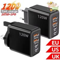 ราคา [ GuuDuu ] 120w Fast Charge Adapter - 4 พอร์ต Travel Adaptors - Multiports USB Quick Charger Adapter -3.0 EU/US Plug Wall Phone Charger - สําหรับ Android Samsung Phone (24895538163)