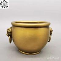 ราคา ของเก่าของสะสมเบ็ดเตล็ดงานหัตถกรรมสำริดย้อนยุคถังทองเหลืองถังสิงโตทองแดงของตกแต่งบ้าน T99Y (29102852993)
