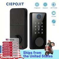 ราคา CIEPOJIT Smart Deadbolt Lock Keyless Entry Door Lock with Smart Keypad Fingerprint Door Lock APP Unlock with TTLOCK (28623191629)