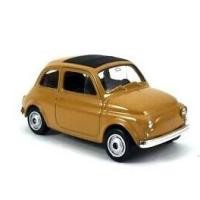 ราคา รถโมเดล เปิดกระโปรงหน้า-หลัง ประตูได้ Welly18009GW Nuova Fiat 500 สเกล 1:18สีน้ำตาล (4147848636)