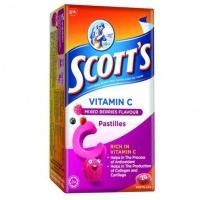ราคา Scott's Vitamin C (20 เม็ด) สก๊อต วิตามินซี รสมิกซ์เบอร์รี่ (1129044501)