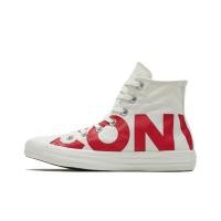 ราคา Converse Chuck Taylor All Star Hi Topscarlet letter LOGO Canvas shoe white (19194220657)