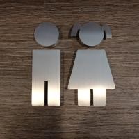 ราคา ป้ายสัญลักษณ์ห้องน้ำสแตนเลสยกขอบ รูปชายหญิง (แบบที่ 3) (3917904057)