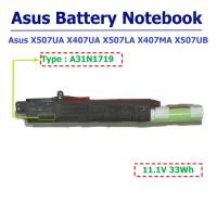ราคา (ส่งฟรี ประกัน 1ปี) Asus แบตเตอรี่ Battery Asus X507UA X407UA X507LA X407MA X507UB A31N1719 ของแท้ 100% (5281290330)