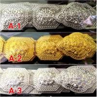 ราคา เข็มขัดชุดไทย เส้นใหญ่ สีเงิน/ทอง/เงินรมดำ (1910764256)