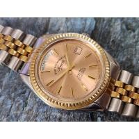 ราคา นาฬิกา west end watch automatic swiss Day Date Salmon Dial ของแท้รุ่นเก่า (มือสอง) ใช้งานปกติ กัปตัน. (41605958110)