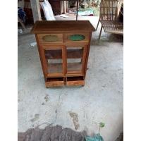 ราคา ตู้ก๋วยเตี๋ยวไม้สักเก่าแท้100% ไม้ไม่หดไม่บิดตัว (27913598269)