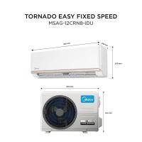 ราคา Chang D MIDEA เครื่องปรับอากาศ Fixed Speed Tornado Easy ขนาด 12000 BTU รุ่น MSAG-12CRN8-IDU สีขาว ร้านอยู่ในไทย# (27280283243)