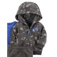 ราคา เสื้อกันหนาวแบรนด์ Carter's พร้อมส่ง ไซส์ 3M สีเทา ลายอวกาศ (4310800044)