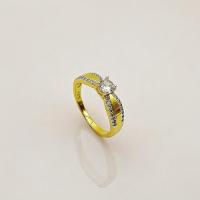 ราคา แหวนแฟชั่น งานทอง 24K เหลือง ฝั่งเพชร T-101 (40620347079)