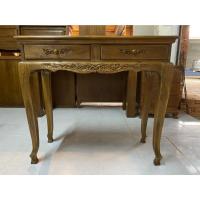 ราคา โต๊ะไม้สักแกะสลัก โต๊ะไม้สัก โต๊ะทำงานไม้สัก กว้าง 90 x ลึก 40 x สูง 80 cm. (ประกอบแล้ว) Teak Wooden Carved Table (41214894551)