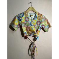 ราคา Pomelo x Chupa Chups เสื้อครอป ลายโลโก้ Chupa Chups หลากสี ดีเทลเชือกผูก สีสันสดใส สภาพดีมาก มือสอง (13171465597)