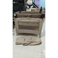 ราคา เตียงนอนเด็กเปลเพน ยี่ห้อ APRICA Coconel Air สีครีม-น้ำตาล ✳️สภาพใหม่มากๆค่ะ✳️ (25245988336)