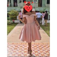 ราคา เดรสเพื่อนเจ้าสาว ผ้าไหม สีชมพู (16039601050)