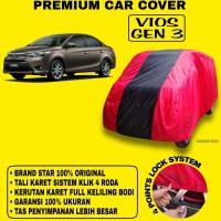 ราคา MERAH VIOS GEN 3 Body Cover RED BLACK Vios Gen 3 ผ้าคลุมรถกันน้ํา PREMIUM (44171543361)