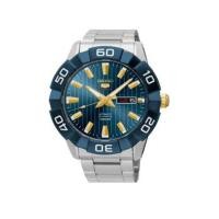 ราคา Seiko 5 Sports Automatic นาฬิกาข้อมือผู้ชาย สายสแตนเลส รุ่น SRPA53K1 (Blue) (295576884)
