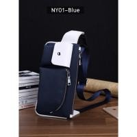 ราคา NY01-Blue กระเป๋าคาดอก กระเป๋าคาดเอว ผ้าไนลอน สีน้ำเงิน (375321624)