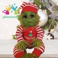 ราคา ❤ Phitelotous คริสต์มาส Grinch เด็กซิลิโคนคริสต์มาสตุ๊กตา Plush ตกแต่งคริสต์มาส Plush ผมสีเขียว Monster ตุ๊กตาเด็กตุ๊กตา Xmas Decor (28191017500)