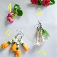 ราคา ต่างหูดินปั้นงานแฮนเมคดอกไม้ (1544203697)