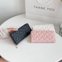 ราคา ์NEW⭐กระเป๋าสตางค์ใบยาว หนังพียู ลายสานกระจูด⭐ (25570432361)