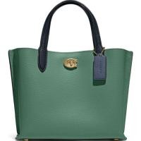 ราคา Coach Willow Tote 24 in colorblock สีเขียว (22846321874)