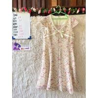 ราคา ELLE ชุดเดรสลูกสาวsize140 เดรสลายดอกไม้สีพาสเทล (26542508127)