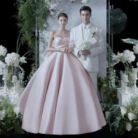 ราคา ชุดราตรีเกาะอกสีชมพูแต่งดอก (41211114303)
