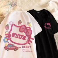 ราคา เสื้อยืด Strawberry Milk Hello Kitty สี Macaron นุ่มน่ารัก Oversize Style Unisex 11 (43021566761)