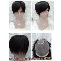 ราคา วิกผมแท้ปิดผมบางชายทอมือหนังหัวผมแท้%ปิดผมบางทอมือทั้งหัวcalawigsทอมือ20cm*22cm (5340346224)