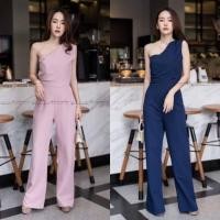ราคา จั้มสูทขายาว เปิดไหล่ข้างเดียว ชุดออกงาน มือ1 งานป้าย (5808320779)
