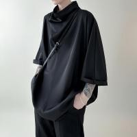 ราคา เสื้อยืด Yohji Yamamoto สไตล์คอเต่า ผ้าไหมน้ำแข็ง สีขาวบริสุทธิ์ ทรงคลายตัวแบบพรีเมียม กระดุมคอป้อล แขนสั้น (42972890560)