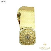 ราคา Siwalai เครื่องประดับชุดไทย เข็มขัดยืด (เกล็ดปลา) ชุบทองเหลือง พลอยขาว รุ่น TK-003 (ศิวาลัย) (257225283)