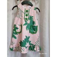 ราคา ชุดเดรสเด็กKloset_sz.3-4Y_ลายใบไม้เขียว (25713677403)